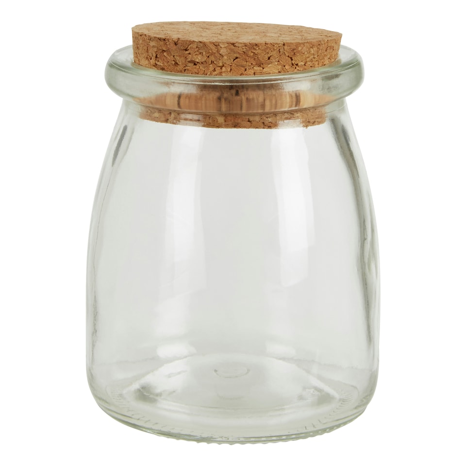 image 1 of Interiors by Premier Set of Six Round Glass Jars, 160ml Capacity Each, Eco-Friendly Glass with Airtight Cork Lids