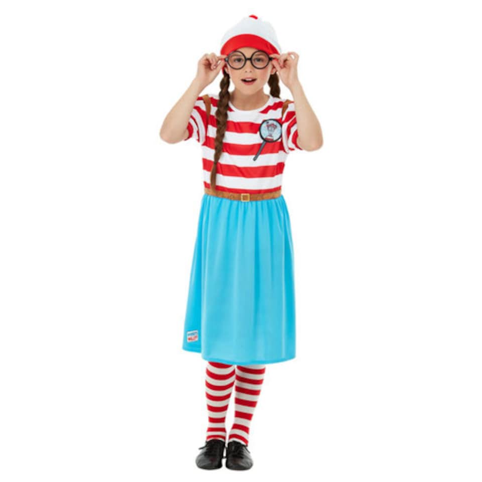 image 1 of Where's Wally? Wenda Deluxe Girls Fancy Dress Costume Kids Small - Age 4-6
