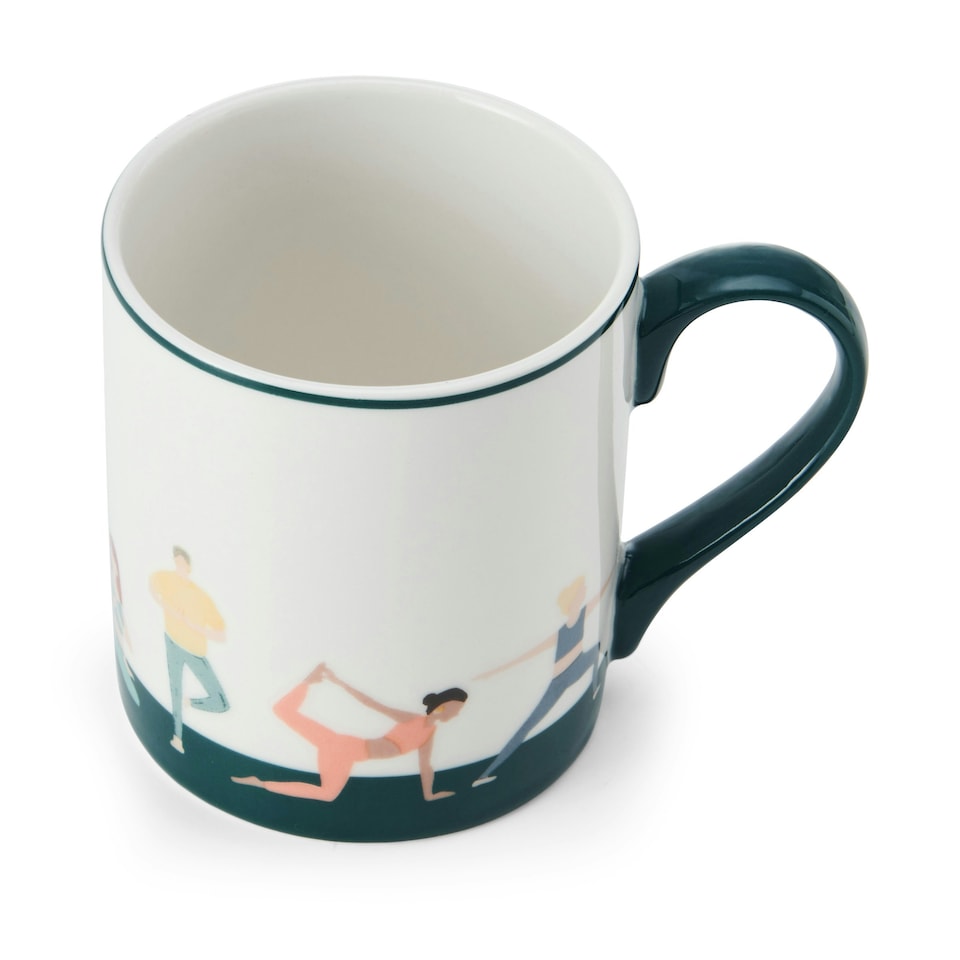 image 1 of Mikasa Yoga Straight-Sided Porcelain Mug, 280ml | White