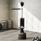 image 8 of HOMCOM Boxing Punch Bag Stand with Rotating Flexible Arm Speed Ball Waterable Base | Black | Black