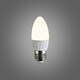 image 1 of ValueLights 6 Pack E27 White Plastic Candle LED 4W Warm White 3000K 400lm Light Bulb