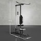 image 7 of SPORTNOW Pull Up Station Power Cage with Adjustable Seat, Home Gym - Black