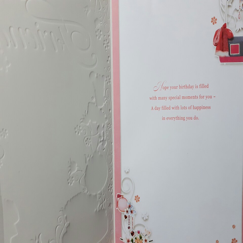 image 1 of Happy Birthday to Dear Friend Female Opacity Card