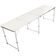 image 1 of 8ft Folding Outdoor Camping Kitchen Extending Work Top Table | White