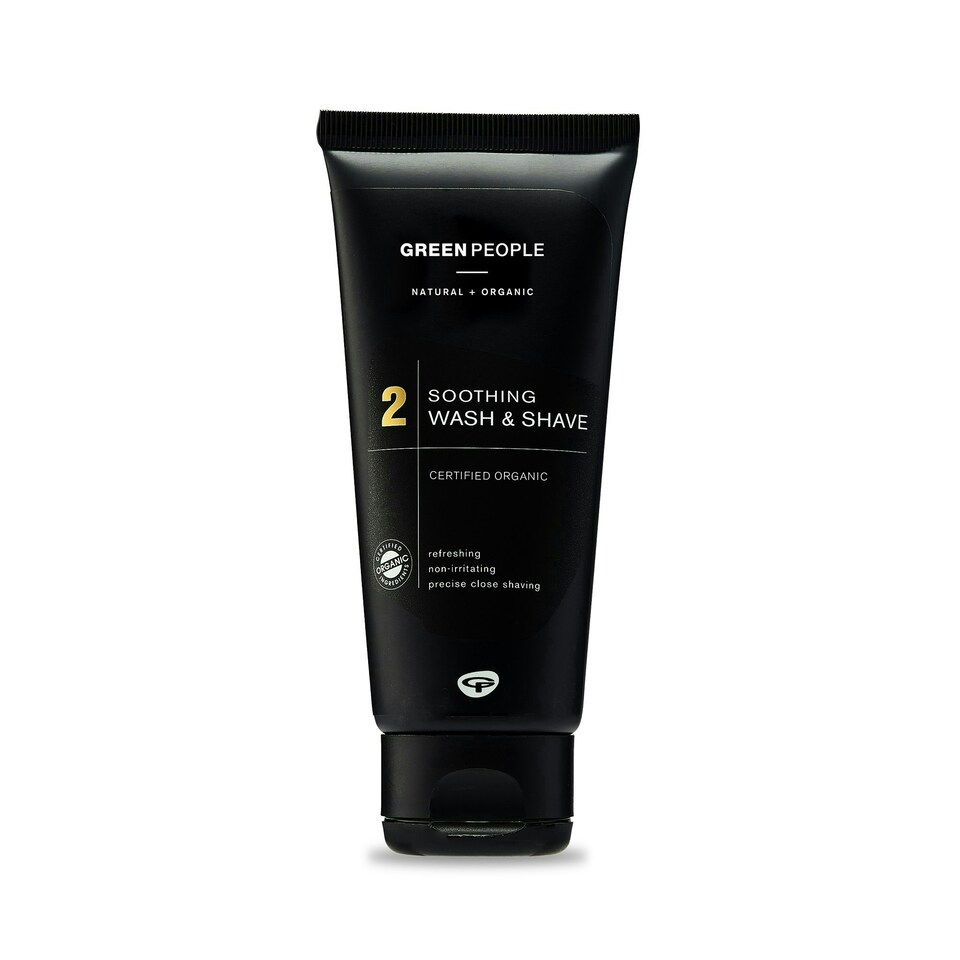 image 1 of Green People For Men No. 2 Soothing Wash & Shave Gel - Natural & Organic 2-in-1 for Sensitive Skin - SLS, Paraben & Ethanol Free - Cruelty Free, 100ml