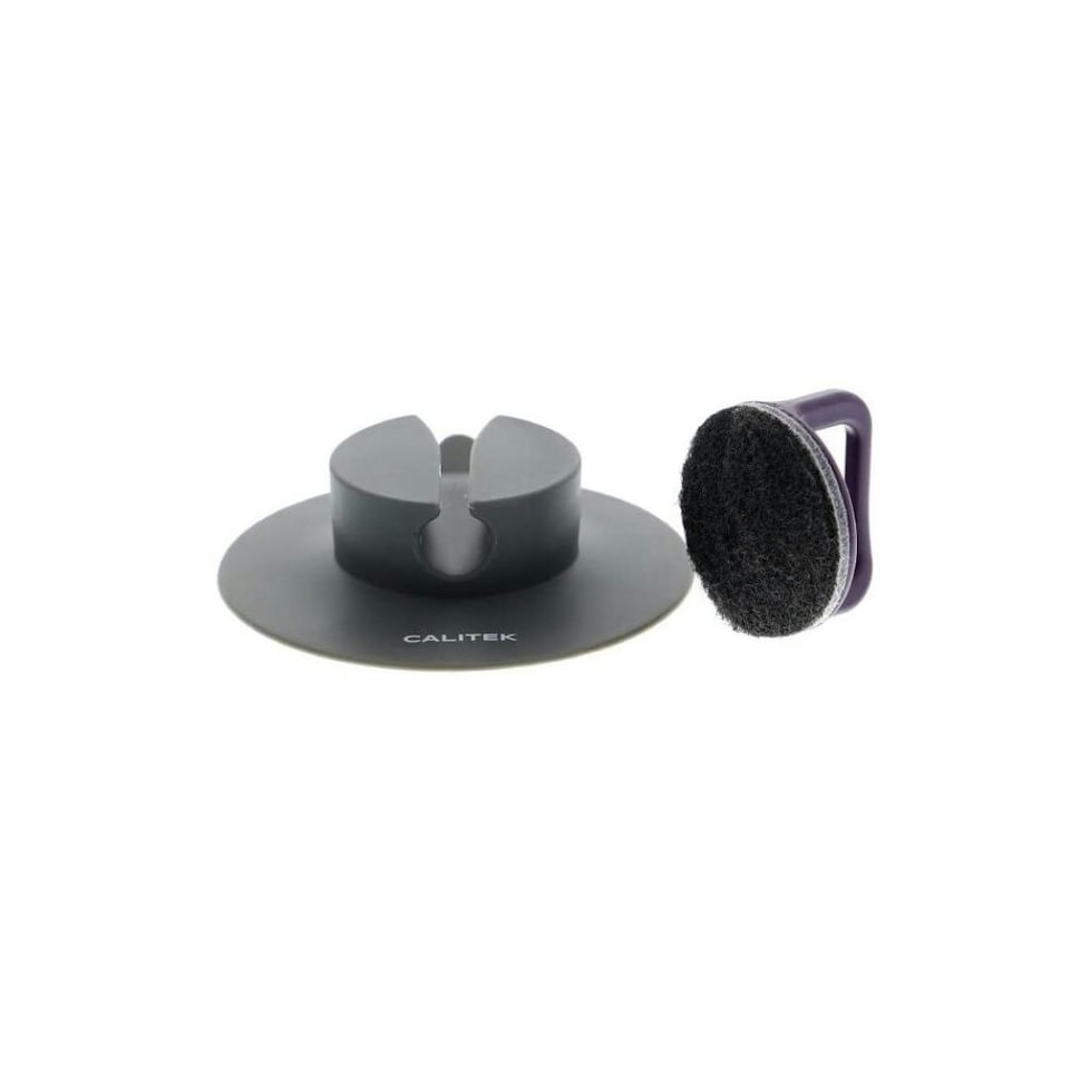 image 1 of CALITEK Scouring Pad Non Scratch Cleaning Pad with Suction Pad Holder | Grey