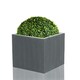 image 2 of Primrose XL Grey Polystone Cube Planter with Drainage Hole and Bung 52cm