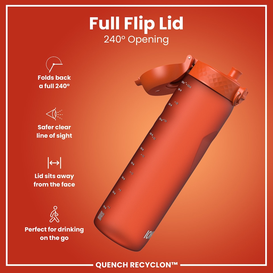 image 1 of Leak Proof 1 Litre Water Bottle, BPA Free, 1000ml (32oz) | Orange | Hearty Orange | 1L