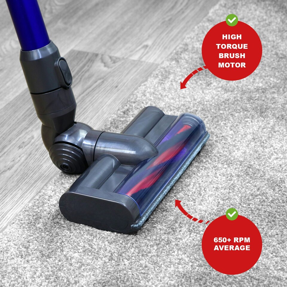 image 1 of SPARES2GO Brush Head for Dyson V6 DC58 DC59 SV03 SV06 Animal Motorhead Bar 949852-05 + Filter