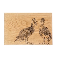 The Just Slate Company Quacking Ducks 30cm Oak Serving Board
