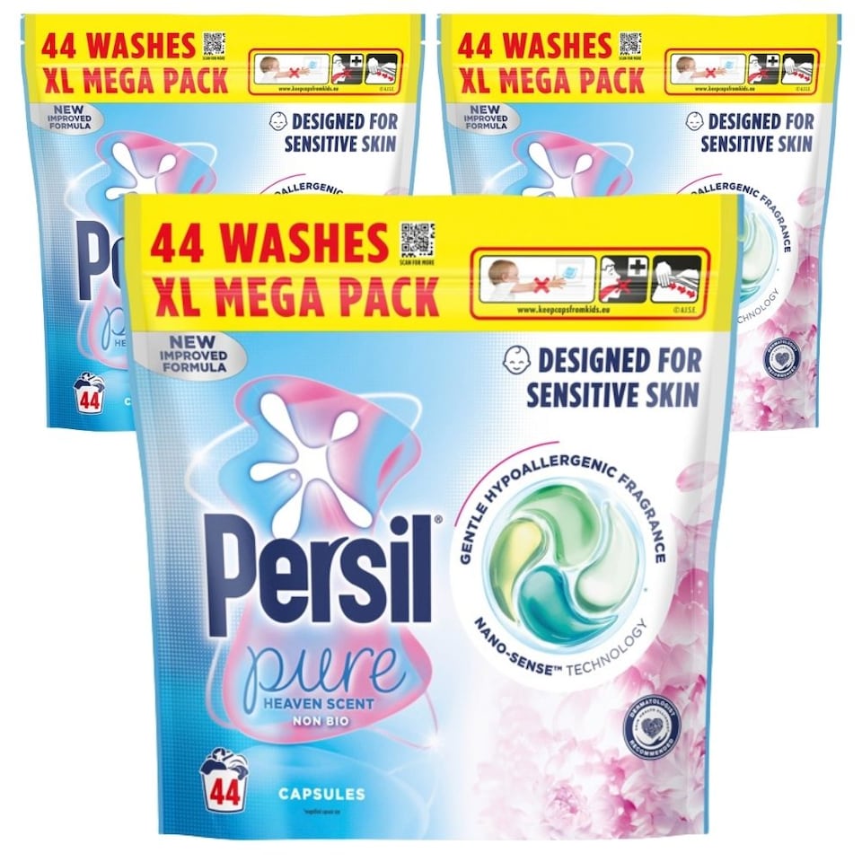 image 1 of Persil Non-Bio Capsules Pure Heaven Scent Assorted 44 Wash