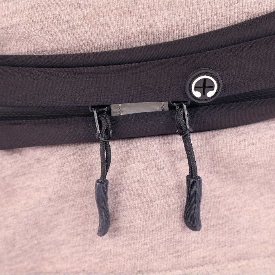 image 1 of Adjustable Double Pocket Waist Running Jogging Belt Phone Holder | Black