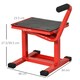 image 3 of DURHAND 150KG Steel Motorcycle Lift Rubber Platform, Crank Lift Manual Repair Clean Hoist Table Assist Off-Road Dirt Bike Stand, 27.5/39.5H cm, Red | Red