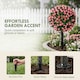 image 5 of HOMCOM Artificial Rose Topiary, UV Resistant, 2-Pack, 55 cm