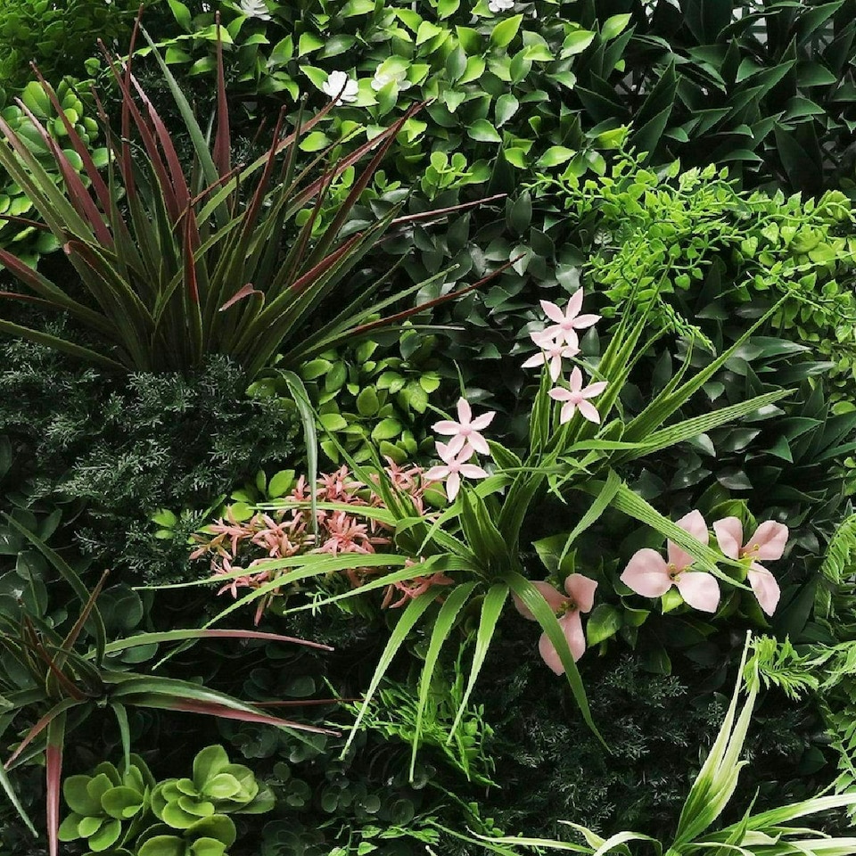 image 1 of True Products Combo Set of 3 Premium Artificial Living Wall Green Plant Panel 1m x 50cm Florence A B C