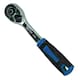 image 2 of 1/4" Drive Curved Ratchet Socket Driver Quick release 72 Teeth Soft Grip Handle