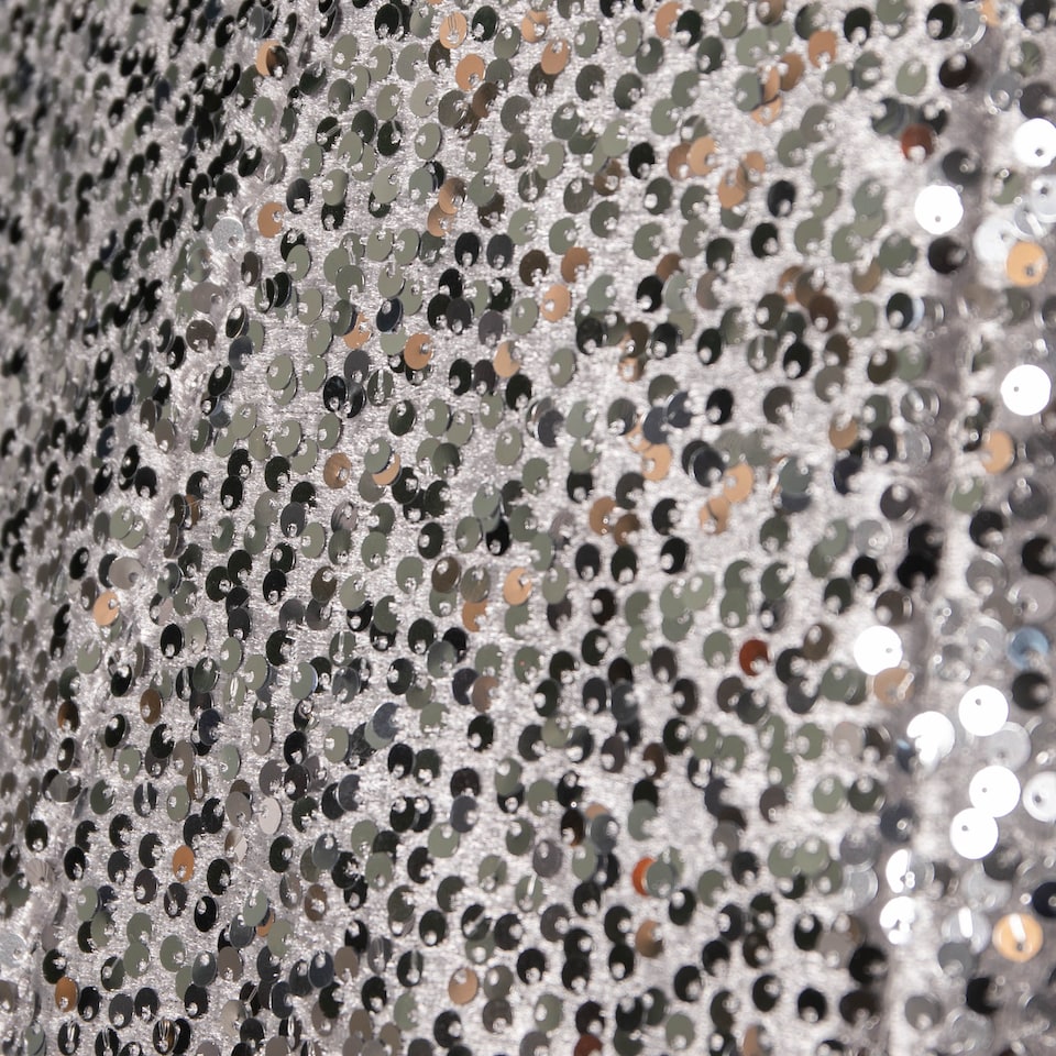 image 1 of 40cm/68cm Silver Fabric Folding Christmas Tree Skirt Decoration with Sequins