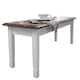 image 1 of Hallway Bench Kitchen Dining Entryway in White and Dark Pine Canterbury 117cm | White | M
