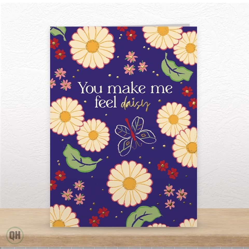 image 1 of You Make Me Feel Daisy - Funny Floral Valentine's Day Card