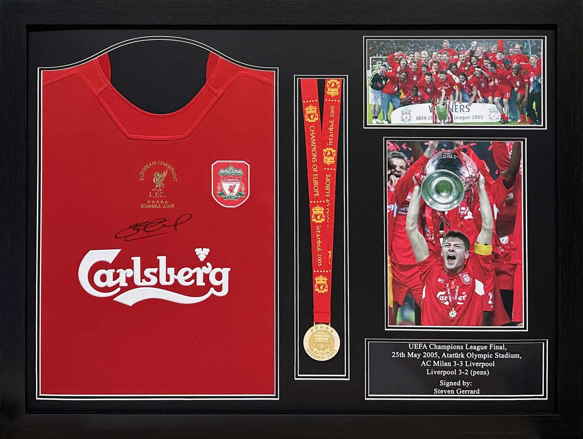 Steven Gerrard Signed Liverpool 2005 Champions League Final shirt