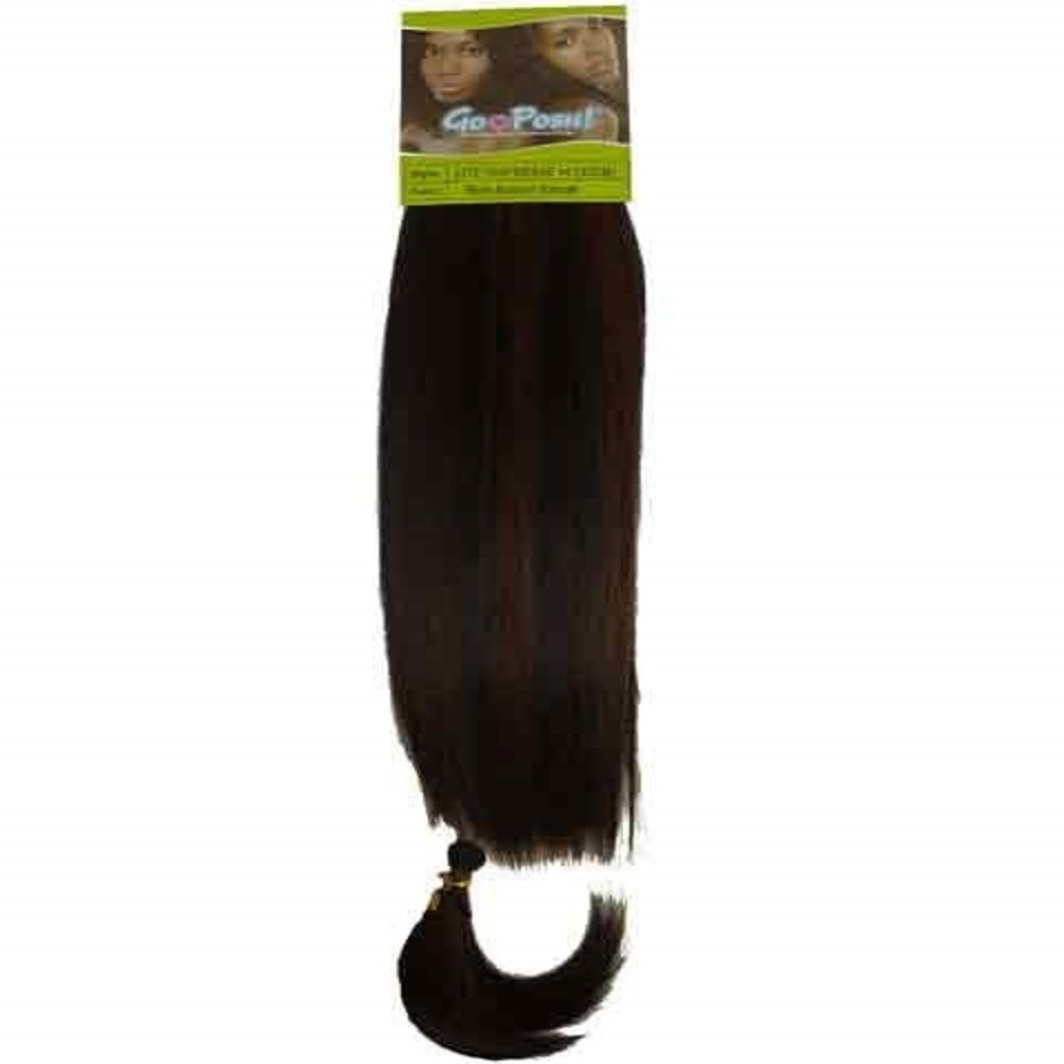 Go Posh Syn Lite Yaki Weave Multi | P1B/99J (Dark Burgundy Streak) | 16 inch