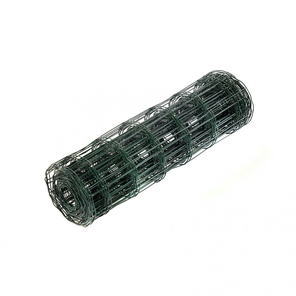 image 1 of Oypla 0.6m x 10m Green PVC Coated Galvanised Steel Wire Mesh Stock Fencing Garden Euro Fence