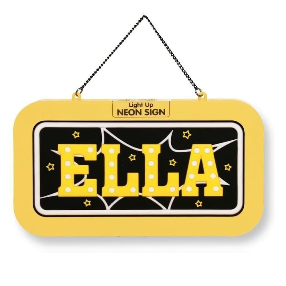 History & Heraldry Light Up Neon Name Sign - Ella