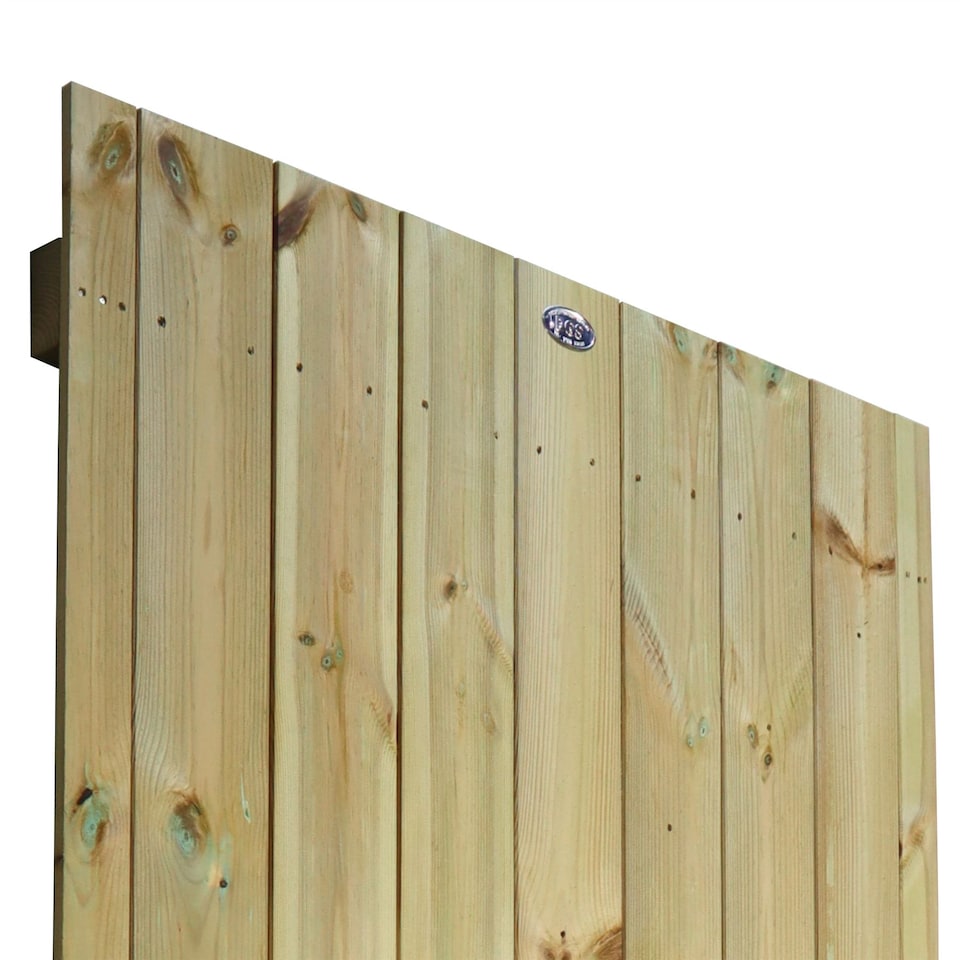 image 1 of Flat Top Wooden Garden Gate 6ft x 3ft Tongue & Groove Semi-Braced Treated Door