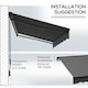 image 8 of Outsunny 3.5 x 2.5m Electric Retractable Awning, Aluminium Frame, Dark Grey 