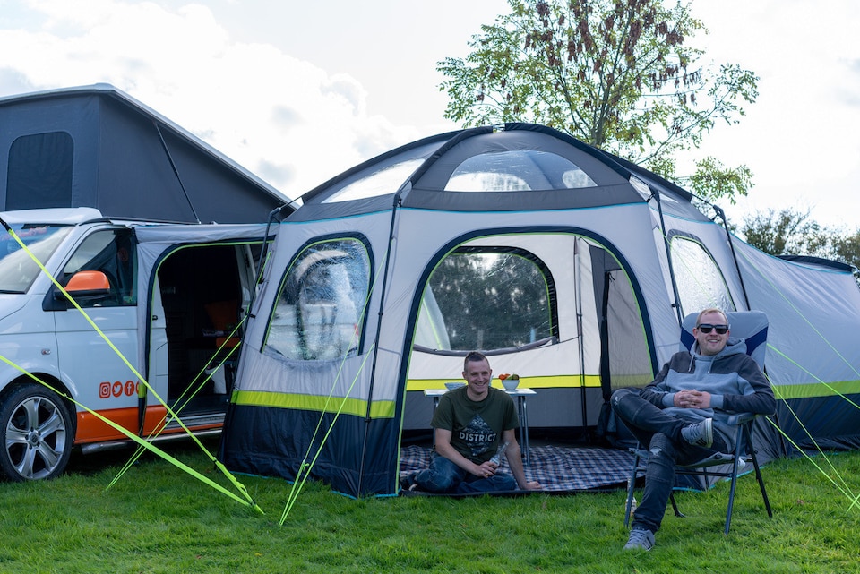image 1 of OLPRO Hive Campervan Awning (Fibreglass Poles) - with Sleeping Pod