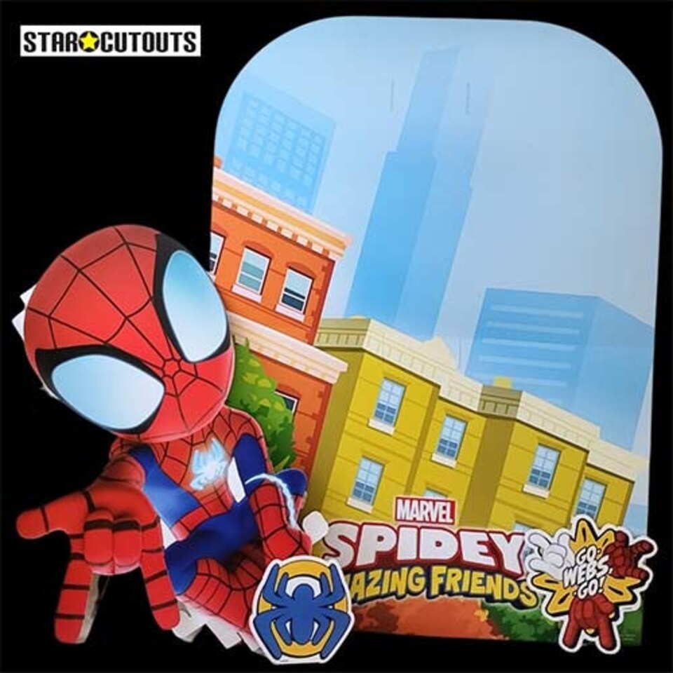 image 1 of Spidey Spider-Man 3D Single Backdrop Cardboard Cutout 126cm