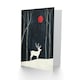 image 2 of Rudolph Red Nosed Reindeer Winter Forest Xmas Art Blank Christmas Card