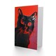 image 2 of Cat Lover Vibrant Red Black Retro Horror Portrait Halloween Card