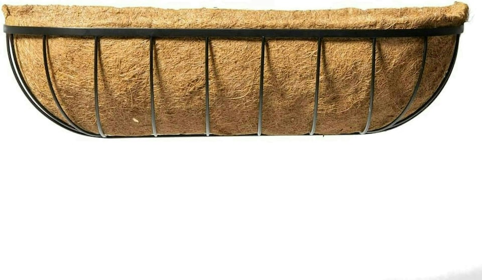 image 1 of Primrose Wire Hanging Basket Plant Pot Planter with Coco Liner 41cm