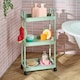 image 2 of OHS 3 Tier Storage Trolley Cart Bathroom Kitchen Rolling Organiser
