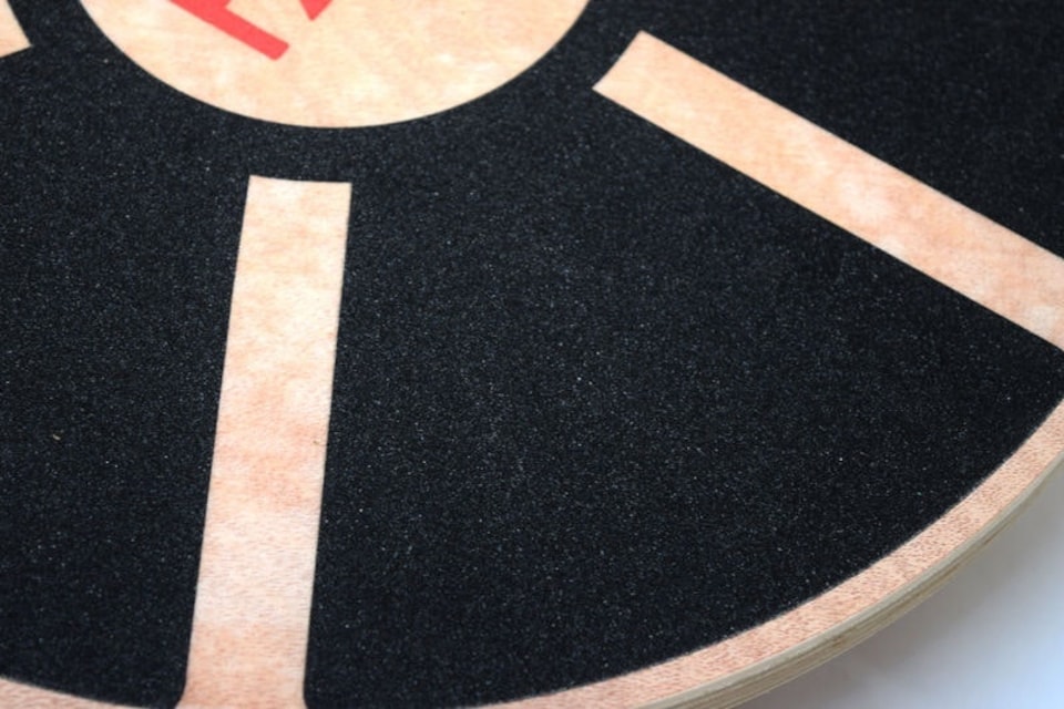 image 1 of WOODEN WOBBLE BALANCE BOARD | Black | One Size