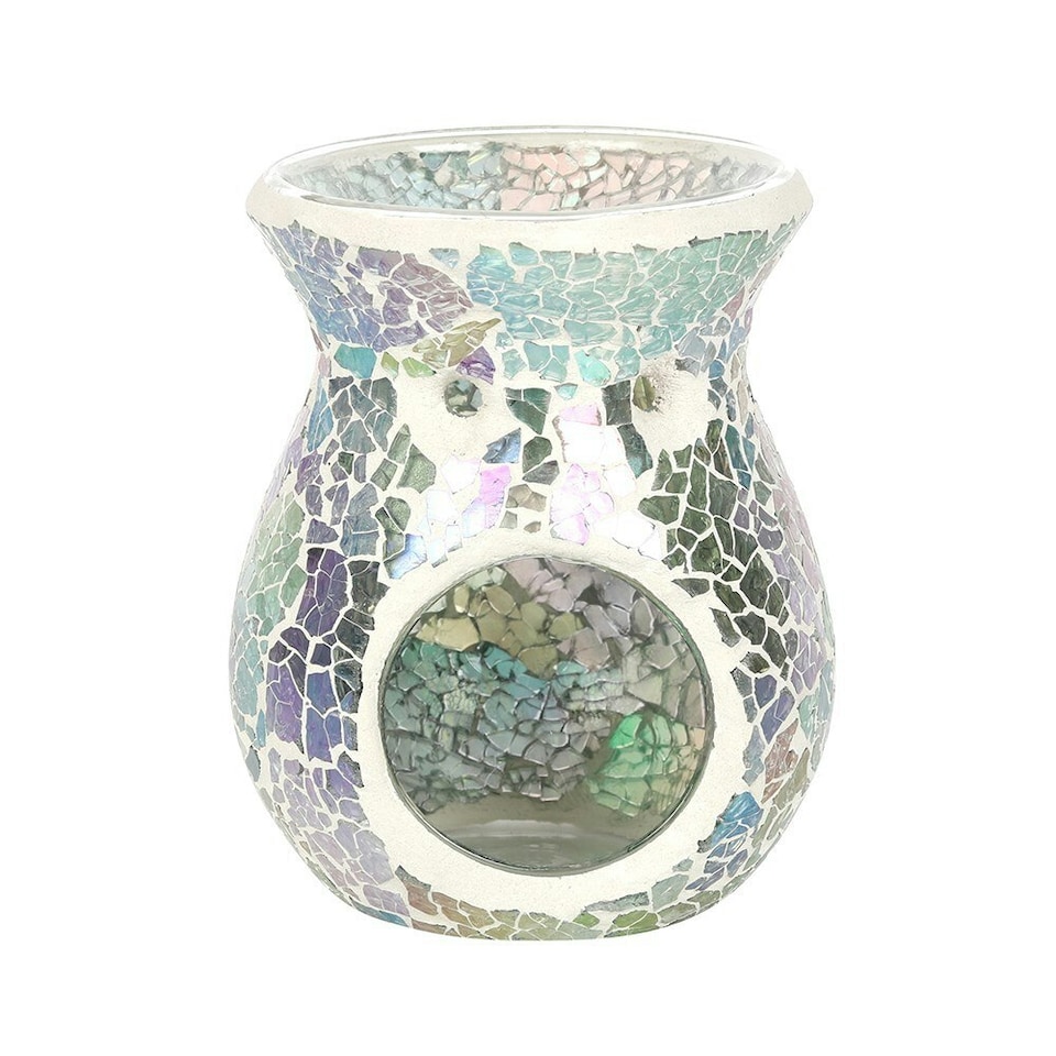 image 1 of Something Different Crackle Effect Oil Burner - Light Blue - One Size