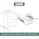 image 4 of Living and Home 2Pcs Metal Sliding Pull Out Wire Basket Organizer For 500mm Cabinet | Silver