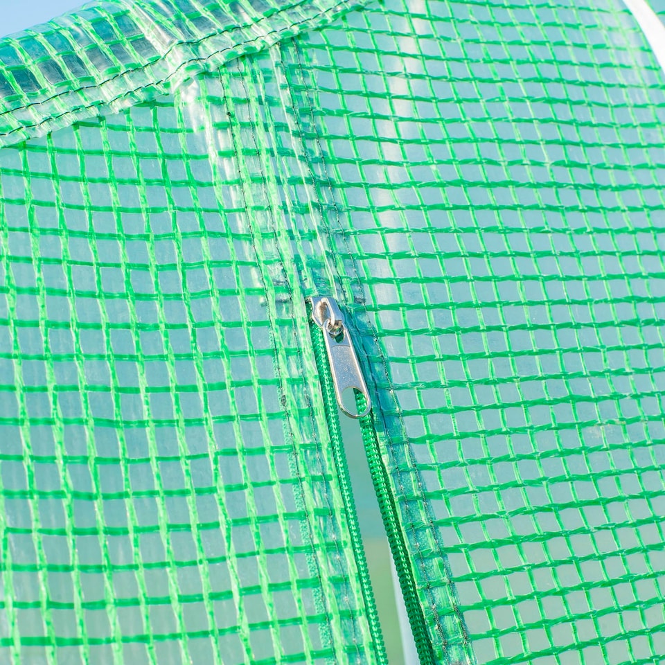 image 1 of Outsunny 6 x 3M Walk in Polytunnel Greenhouse Large Outdoor Grow House w/ Door