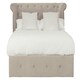 image 1 of Interiors By Premier Contemporary Mink Double Ottoman Bed, Elegant Winged Headboard Bedroom Bed, Ottoman Stud Detailed Bed