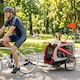 image 2 of PawHut 2-In-1 Dog Bike Trailer Stroller w/ Universal Wheel Reflector Flag