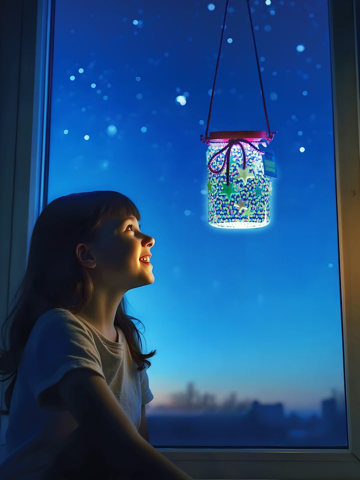 image 1 of KidzMaker - Galaxy Glow Jar
