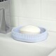 image 2 of Showerdrape Tranquil Pale Blue Sparkle Soap Dish | Blue | 1