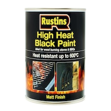 Rustins High Heat Paint 600C Black 250Ml - HRBL250