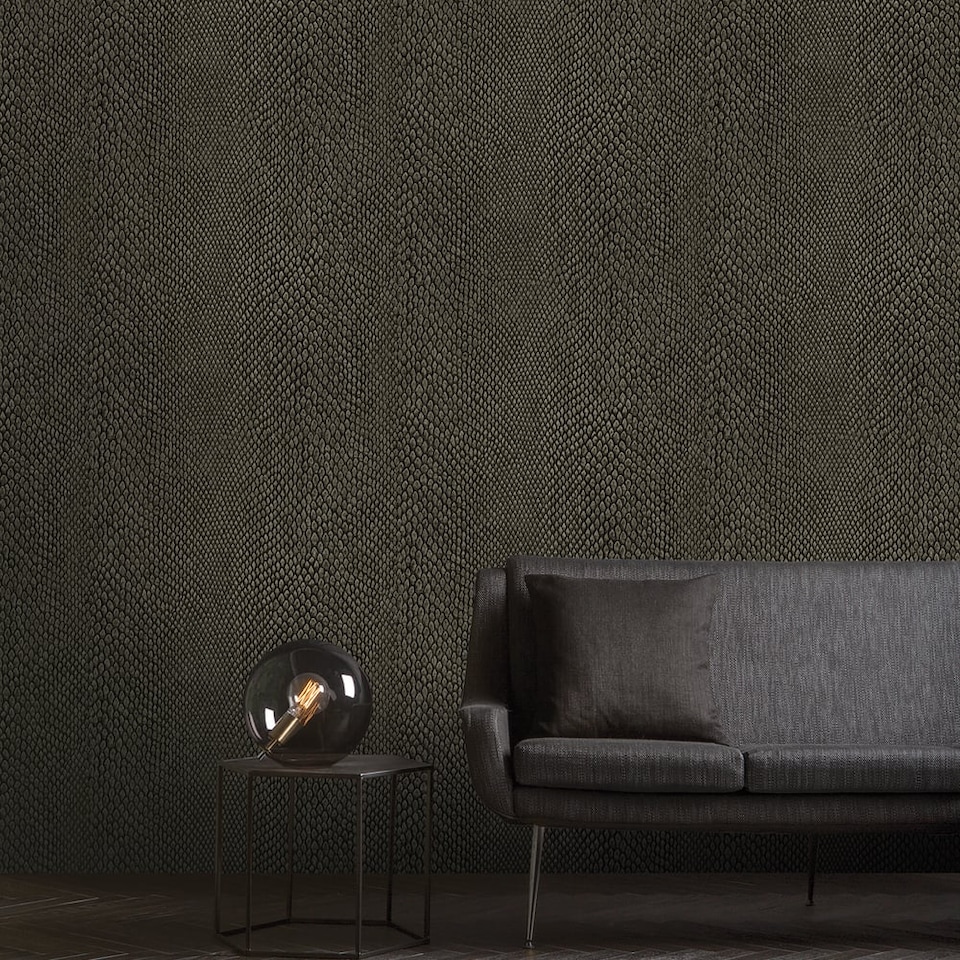 image 1 of Galerie Enchanted Naja Greige Wallpaper