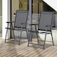 image 2 of Outsunny 2-PCS Garden Armchairs Outdoor Patio Folding Modern Furniture Black