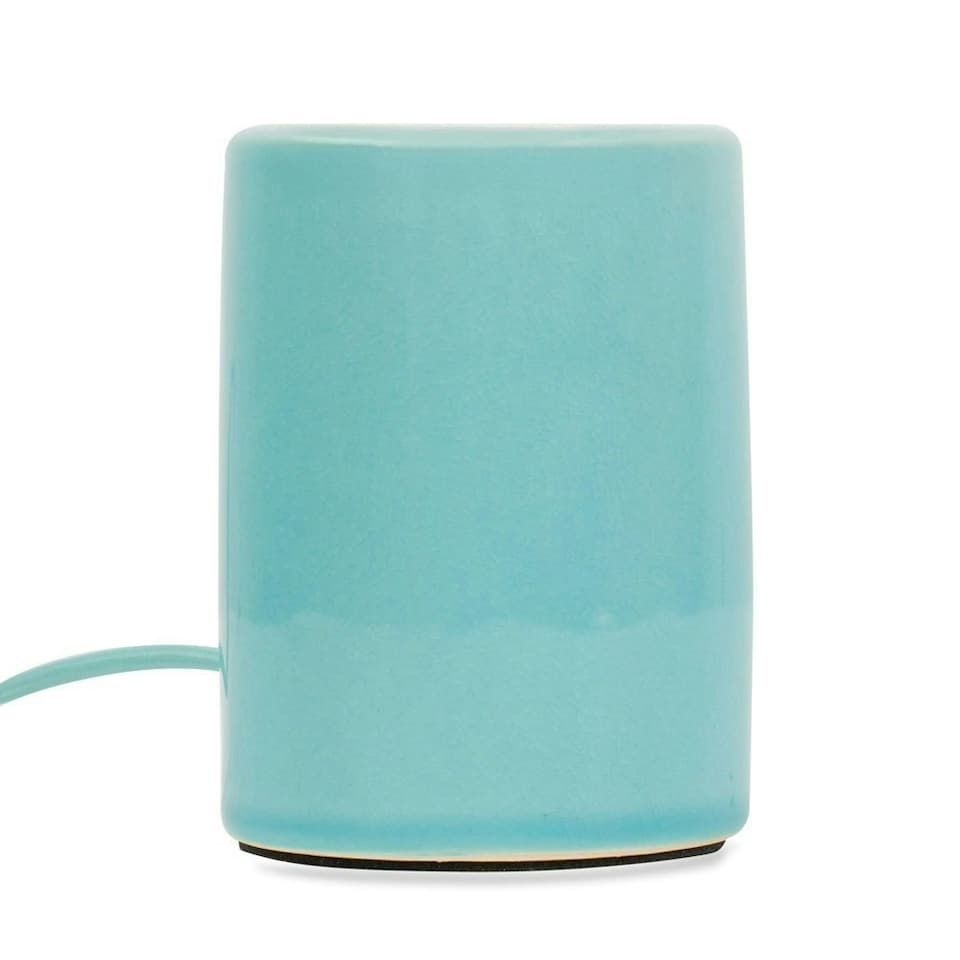 image 1 of ValueLights Small Green Glazed Ceramic Bedside Table Lamp