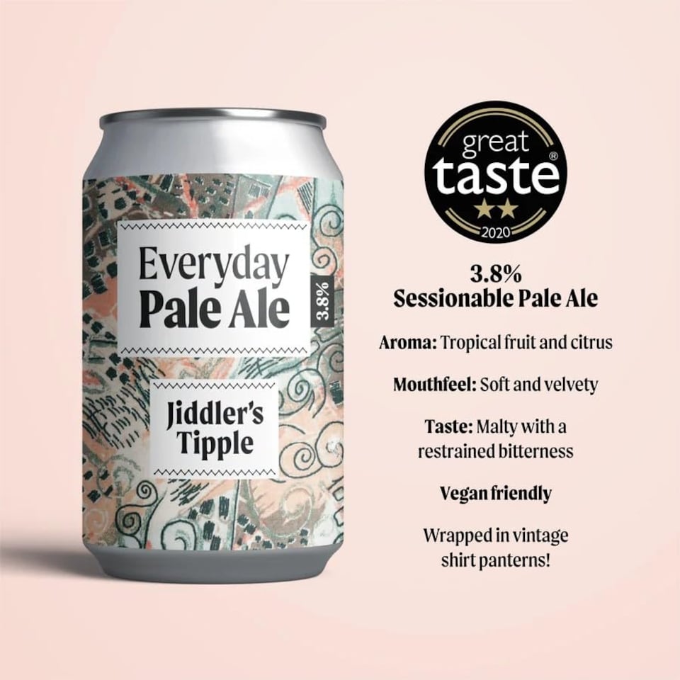 image 1 of Jiddler's Tipple -  Everyday Pale Ale -  3.8% ABV Craft Beer Cans - Vegan Gluten Free Beer - 12 x 330ml