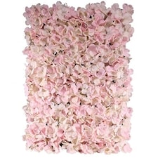 Pink Artificial Hydrangea Silk Flower Wall Panel 60cm x 40cm
