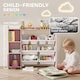 image 4 of AIYAPLAY Toy Storage Unit, with 8 Removable Bins, Storage Shelves, Cabinet, Toy Organiser, for Playroom, Kids Room, Nursery, Pink
